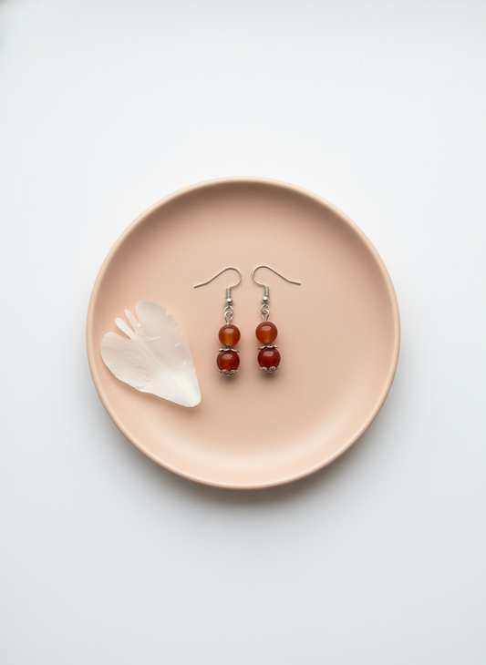 Double Beaded Crystal Earrings