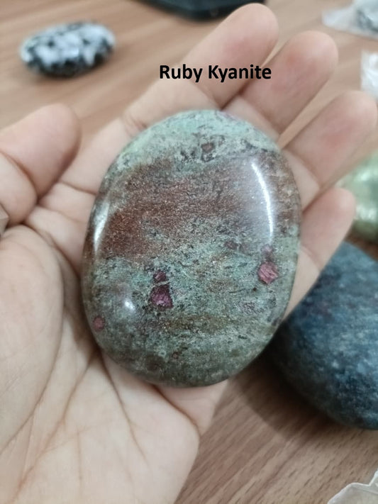 RUBY KYANITE PALM STONE