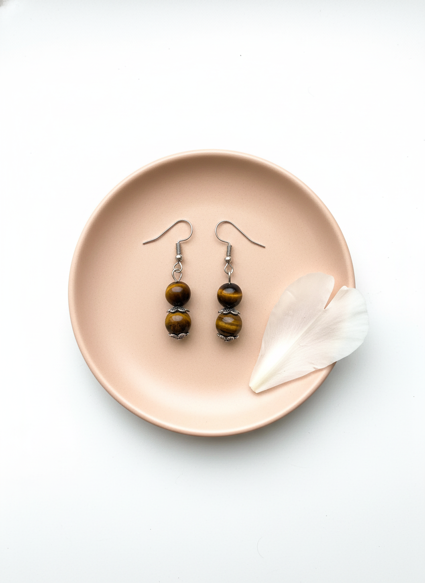 Double Beaded Crystal Earrings