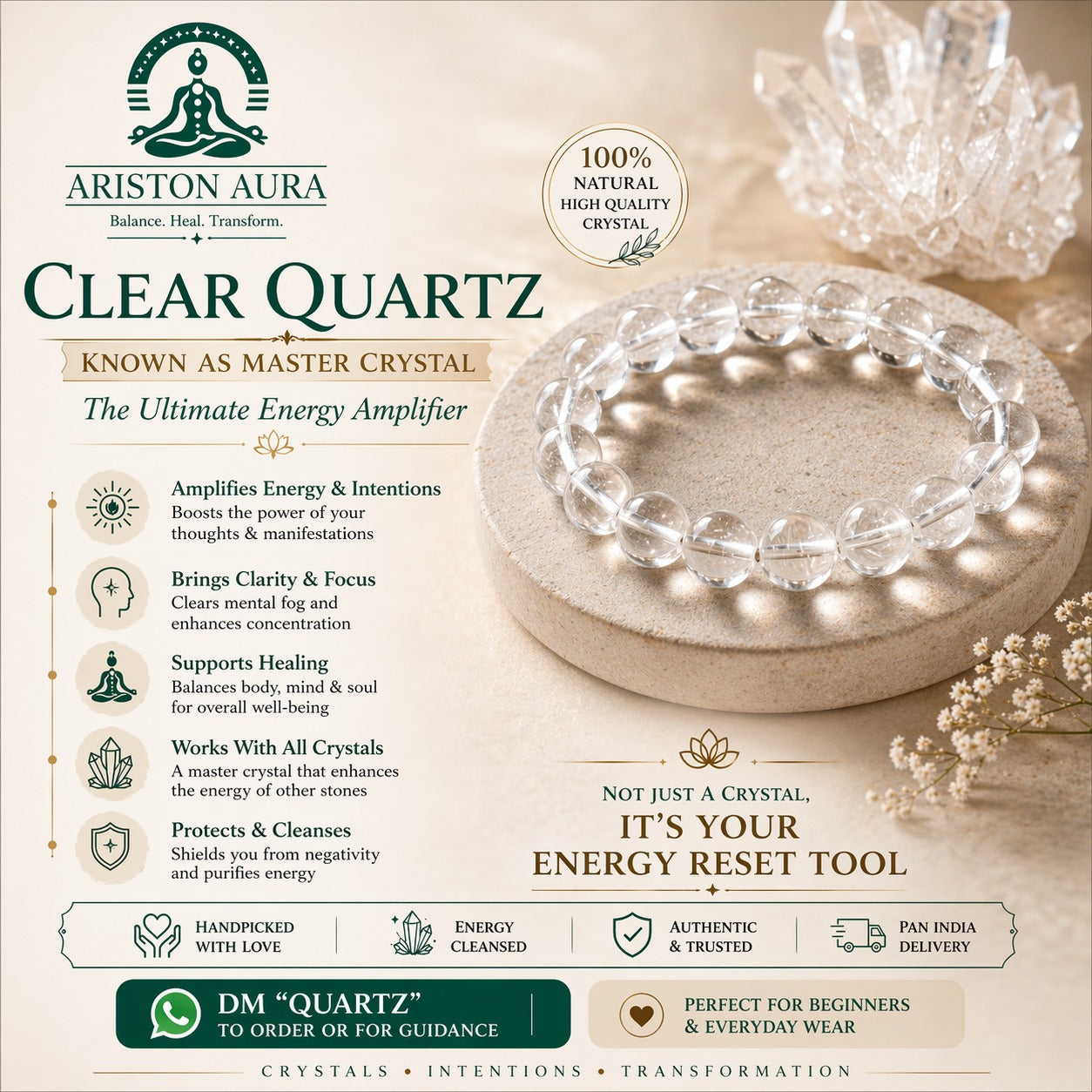 Clear Quartz Bracelet