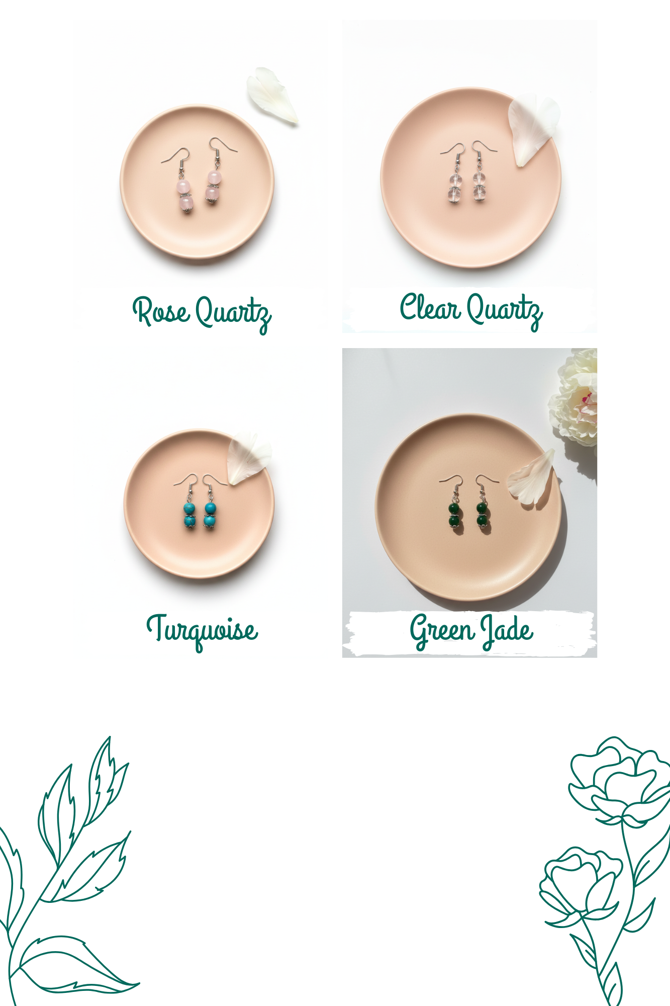 Double Beaded Crystal Earrings