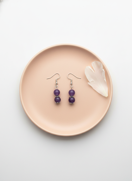 Double Beaded Crystal Earrings