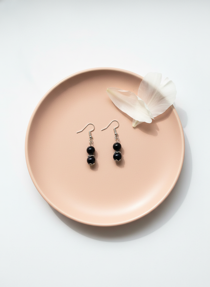 Double Beaded Crystal Earrings