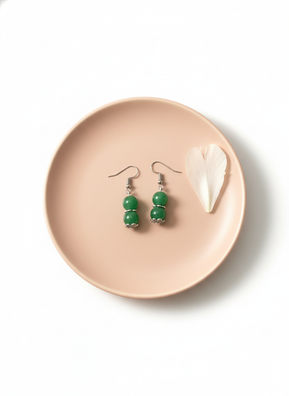 Double Beaded Crystal Earrings