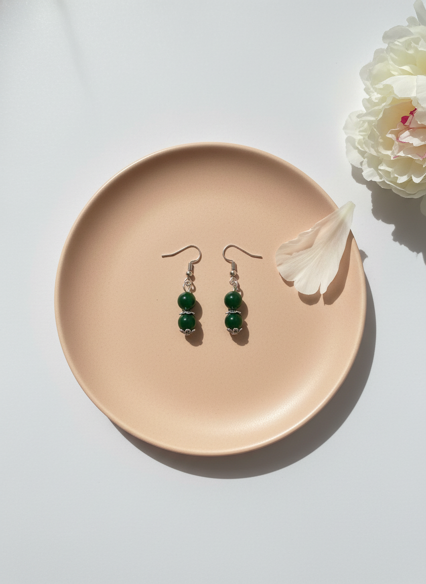 Double Beaded Crystal Earrings