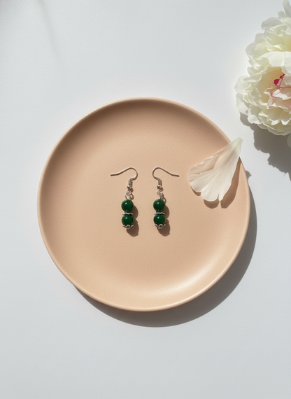 Double Beaded Crystal Earrings