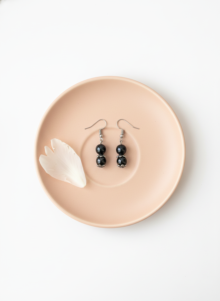 Double Beaded Crystal Earrings