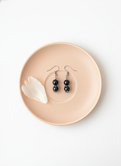 Double Beaded Crystal Earrings