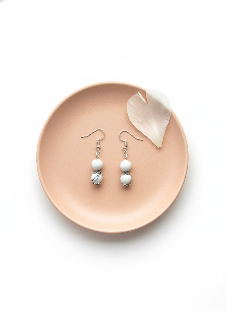 Double Beaded Crystal Earrings