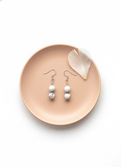 Double Beaded Crystal Earrings