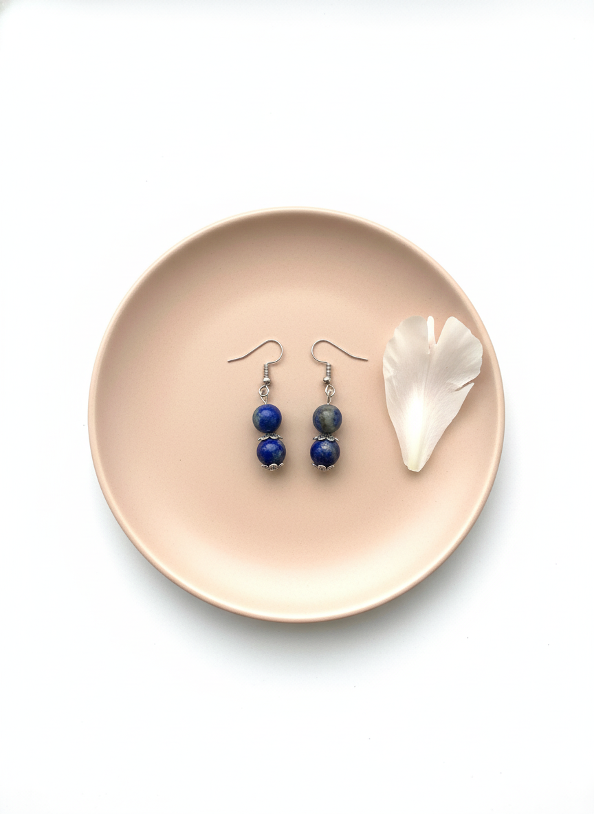 Double Beaded Crystal Earrings