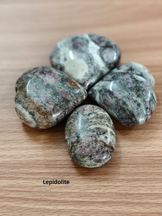 LEPIDOLITE PALM STONE
