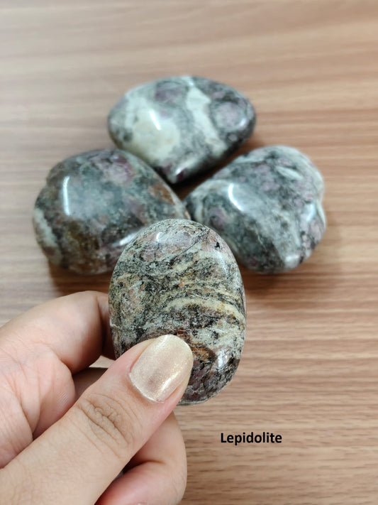 LEPIDOLITE PALM STONE