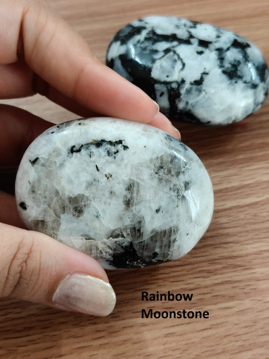 RAINBOW MOONSTONE PALM STONE