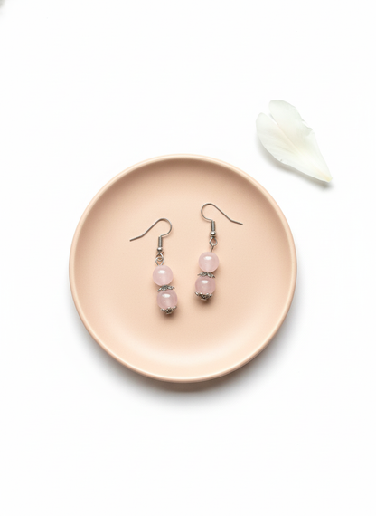 Double Beaded Crystal Earrings