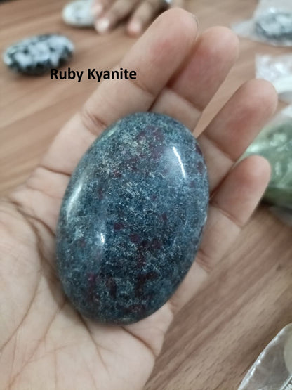 RUBY KYANITE PALM STONE