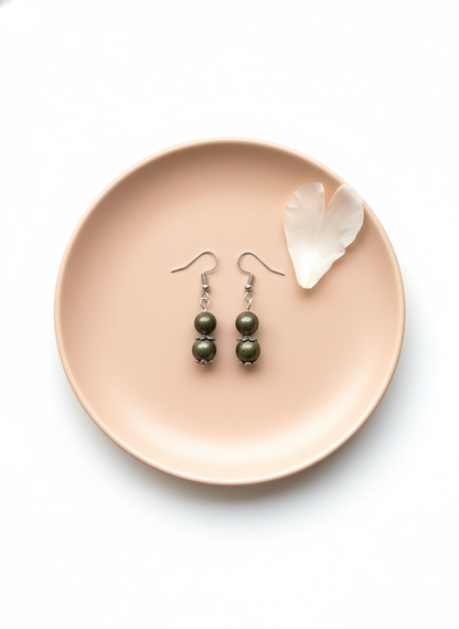 Double Beaded Crystal Earrings