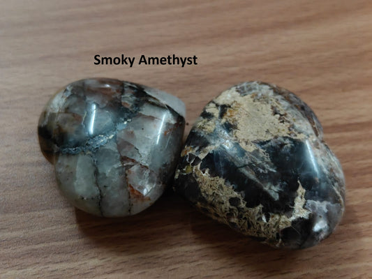 SMOKY AMETHYST PALM STONE