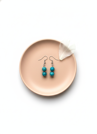 Double Beaded Crystal Earrings