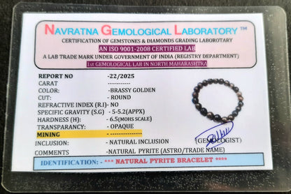 Pyrite Crystal Bracelet for Prosperity & Wealth